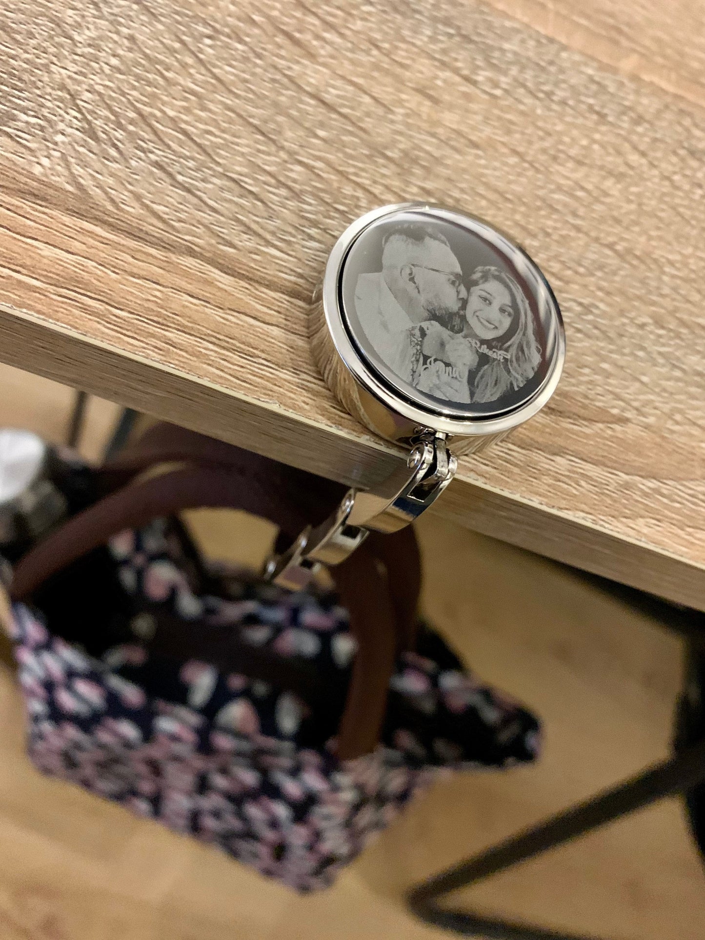 Photo Engraved Handbag Hook