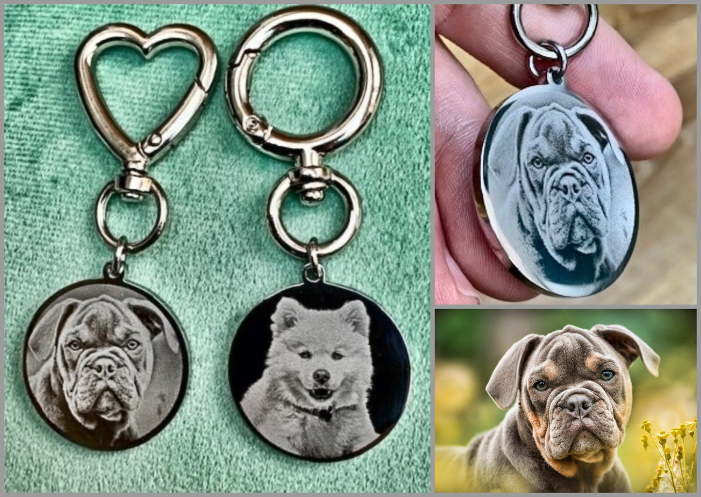 Photo Engraved Pet Keyring